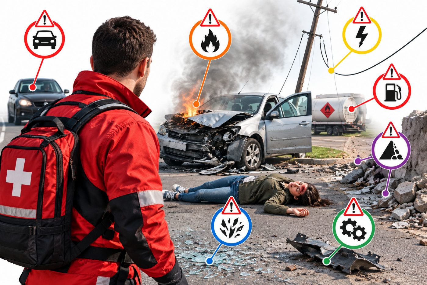 Comprobar que la escena es segura antes de acercarse al herido