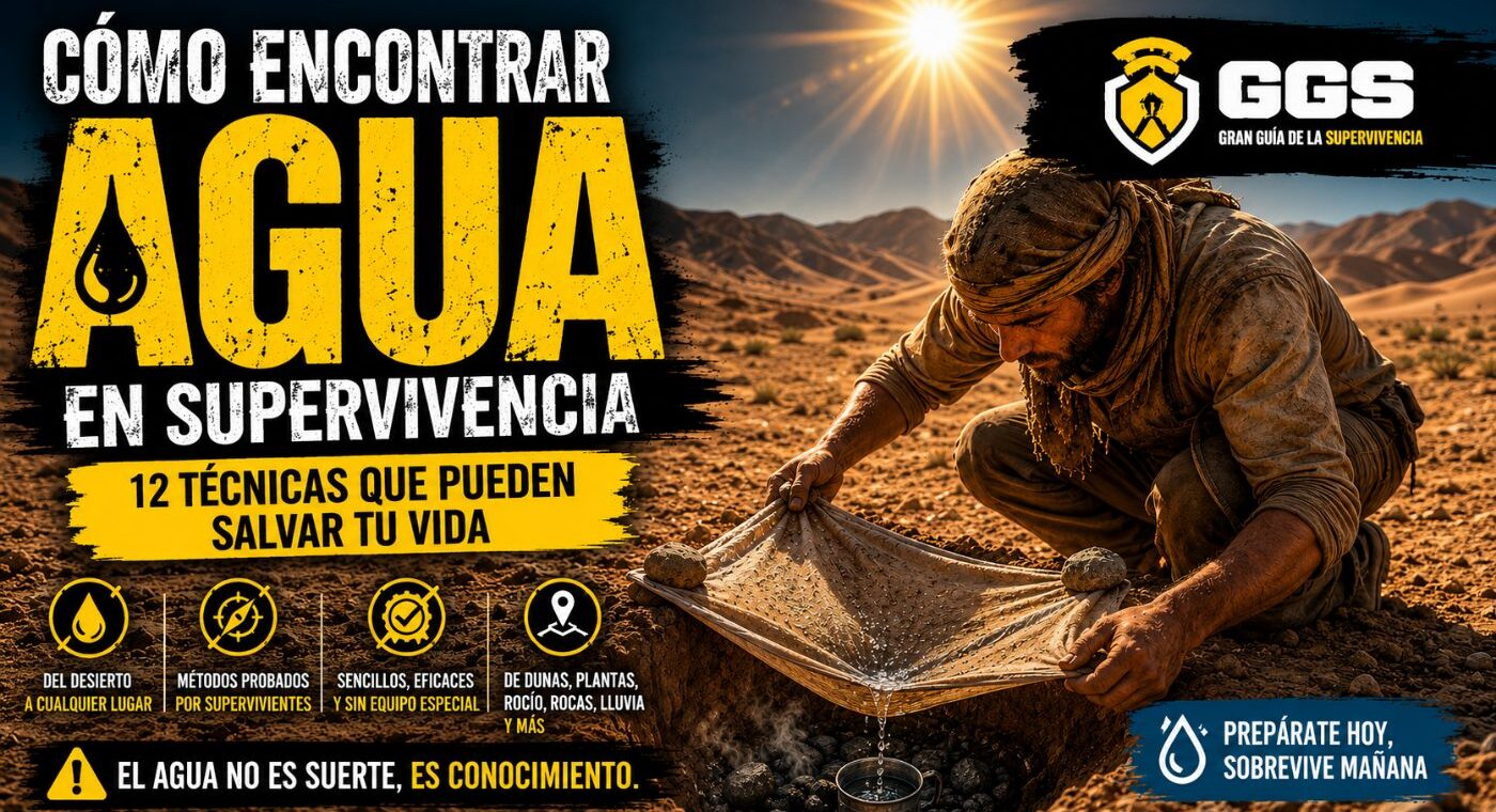 Portada de la guía: cómo conseguir agua en una situación de supervivencia